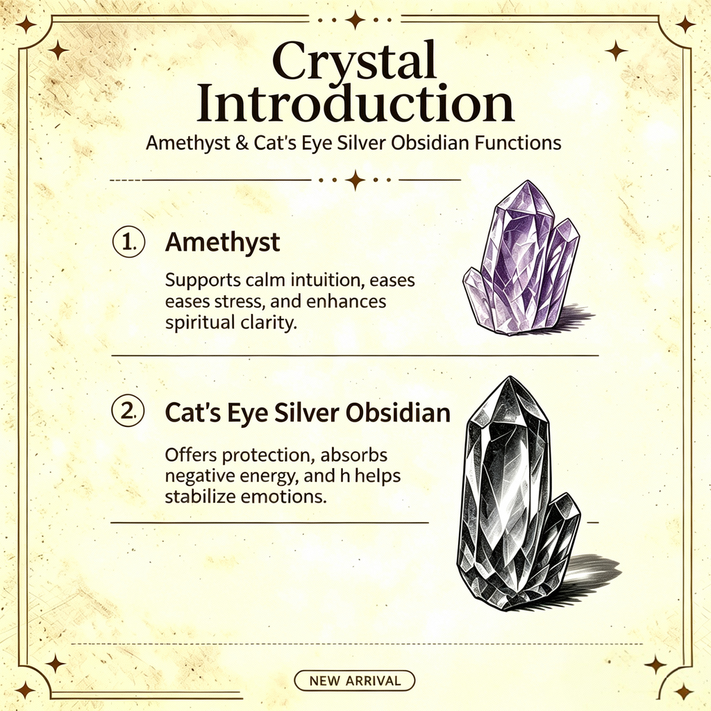 Amethyst crystal cat collar luxury leather - Veyra-4