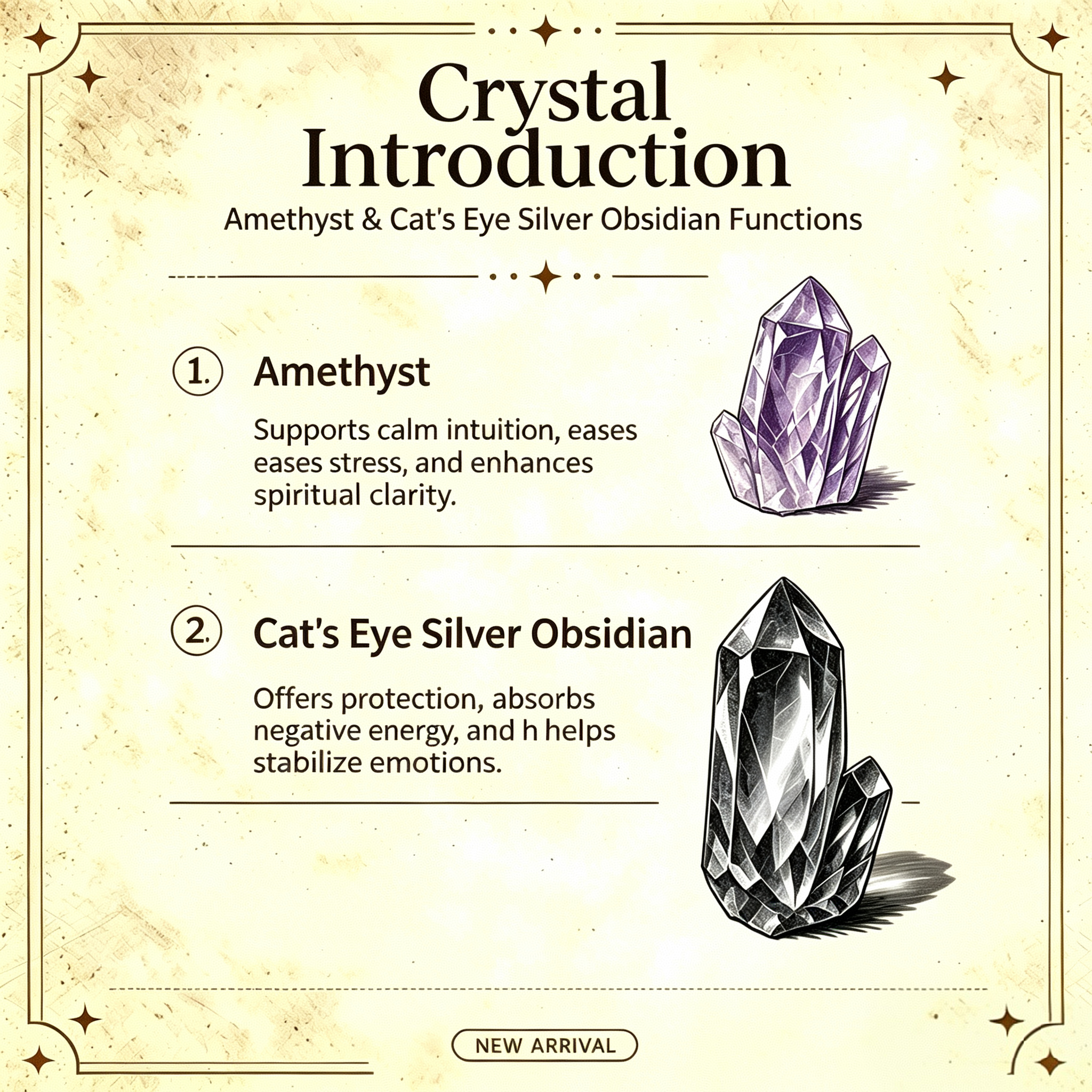 Amethyst crystal cat collar luxury leather - Veyra-4