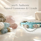Close-up of aquamarine, pink crystal, and pearl gemstone beads on diamond-pattern leather pet collar - Veyrapaw