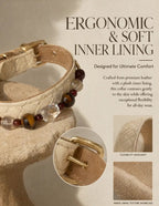 Clasp and adjustable snap-buckle closure details on pet collar - Veyrapaw
