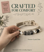 Hand holding the Black Rutilated Quartz and Smoky Quartz gemstone pet collar